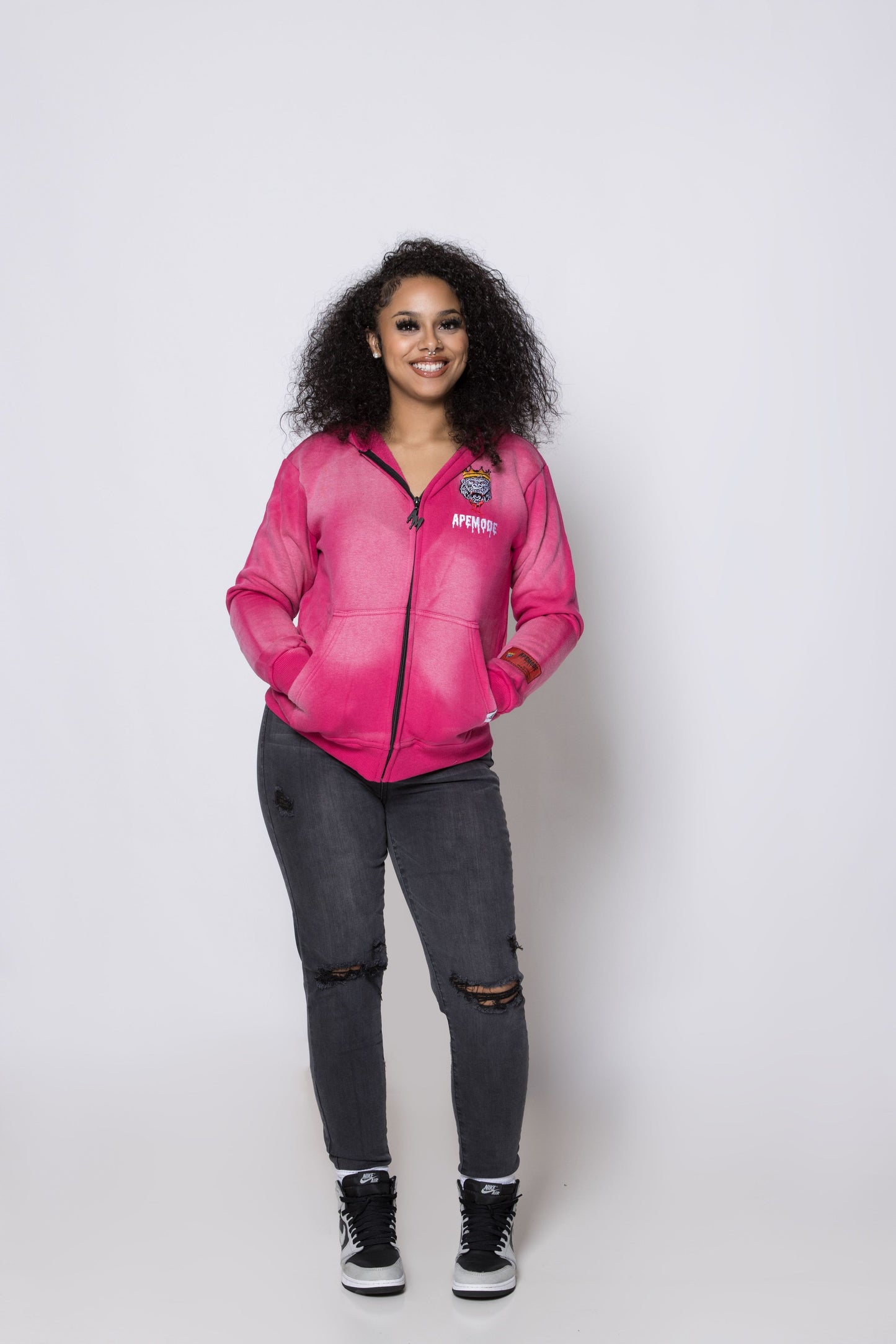Simply Distressed ApeMode ZipUp - ApeModeApparel
