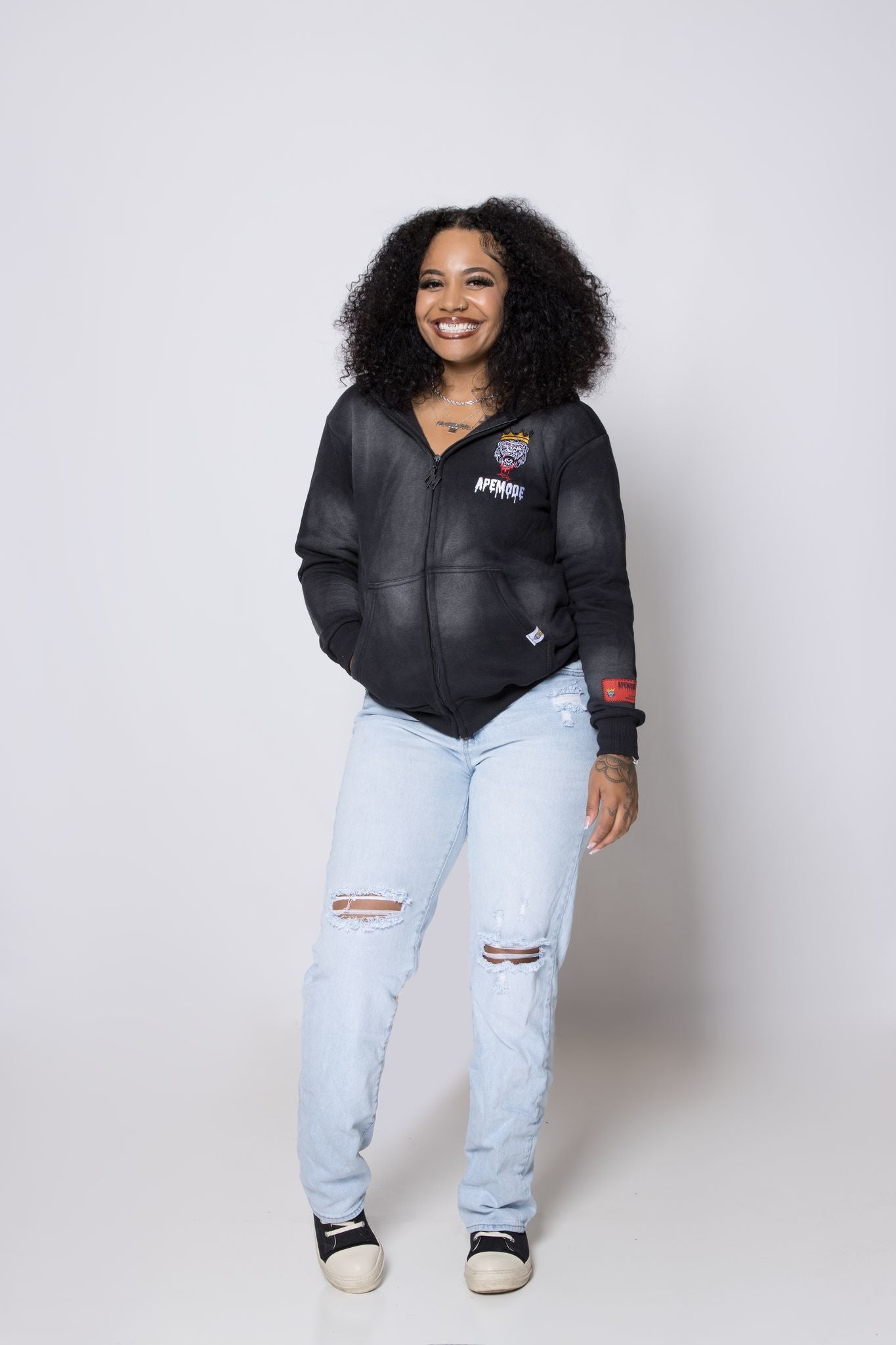 Simply Distressed ApeMode ZipUp - ApeModeApparel